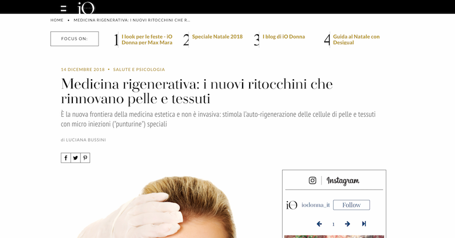 Medicina Rigenerativa: i nuovi ritocchini che rinnovano pelle e tessuti