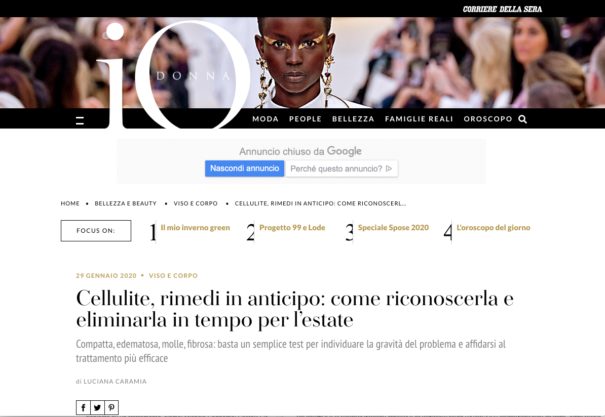 iodonna.it – come riconoscere ed eliminare la cellulite